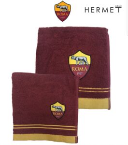 Asciugamano + ospite con stemma Roma 60×100 – 40×60