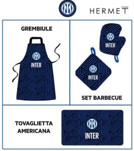 Grembiule, set barbecue, tovaglietta americana Inter