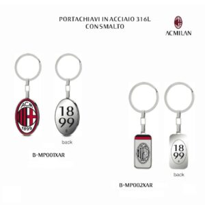 Portachiavi in acciaio con smalto