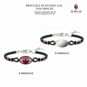 Bracciale in acciaio con smalto