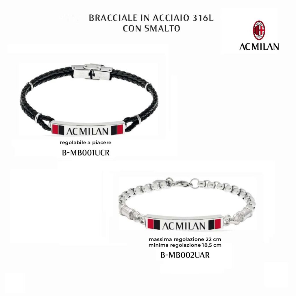 Bracciale in acciaio con smalto