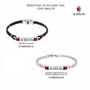 Bracciale in acciaio con smalto