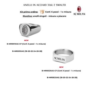 Anelli in acciaio e smalto