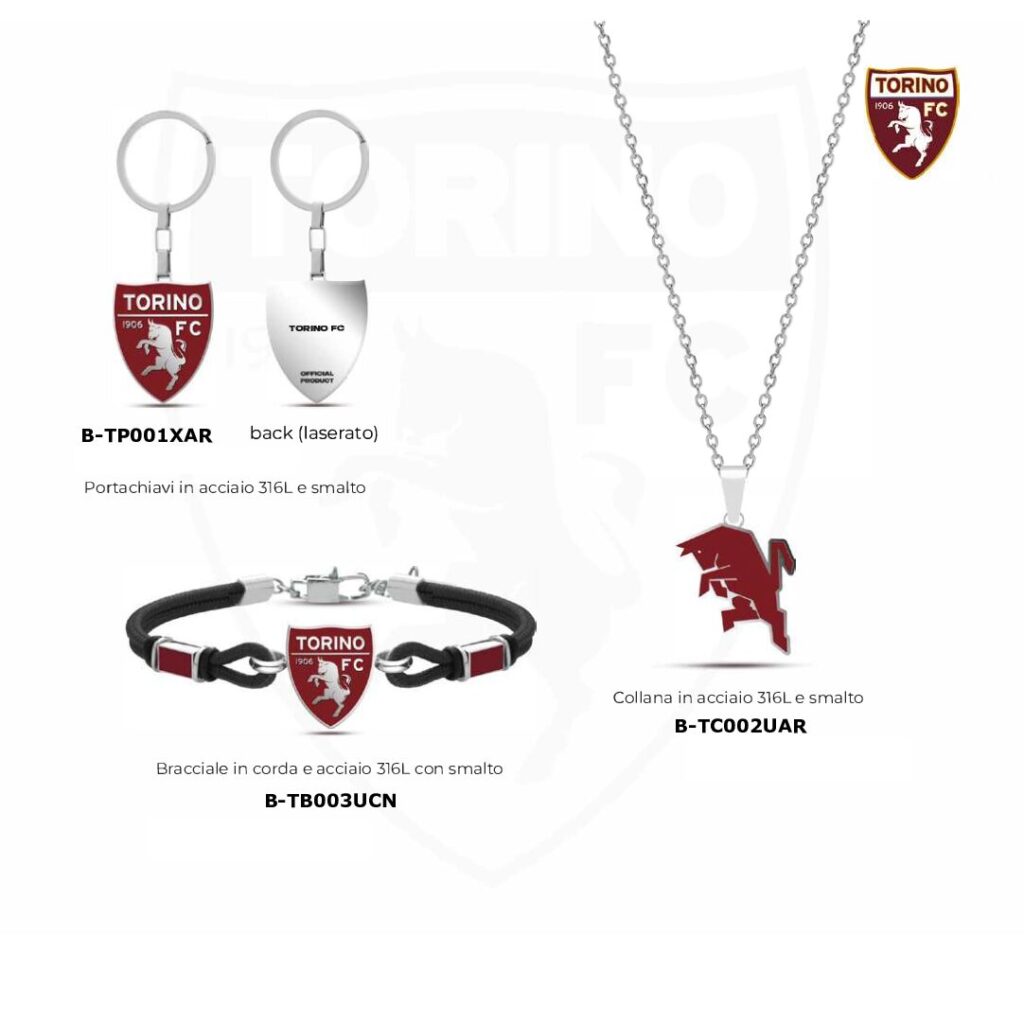 Portachiavi in acciaio – Bracciale in corda e acciaio con smalto – Collana in acciaio e smalto